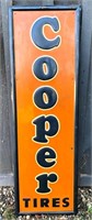 1930s sign Cooper Tires embossed - 18" x 5ft