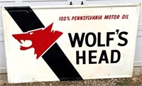1971 Wolfs Head sign 3ft x5ft
