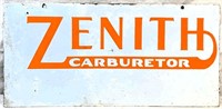 1940s porcelain sign - ZENITH -2 sided 13"x27"