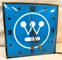 1960 Westinghouse lighted clock- works good 16"