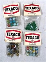 vintage Texaco season greeting promo marbles