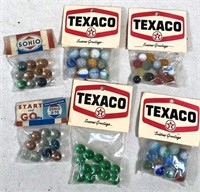 Vintage Texaco, Sohio promo marbles