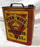 2 gal. Penn-Wave motor oil can - VG condition