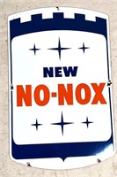 1950s porcelain sign - New No-Nox 11"x17.5"