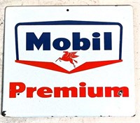 1940s porcelain sign - Mobil premium 12"x14"