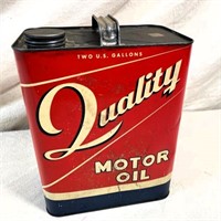 2 gal. Quality motor oil can
