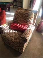 Red and tan reclining chair #110