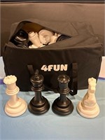 New 4 Fun Large Chess Set Indoor/Outdoor