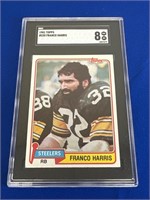1981 Topps Franco Harris GRADED SGC 8