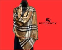 New With Tags BURBERRY Unisex plaid long scarf