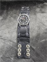 Dickies Quartz Watch With Leather Band