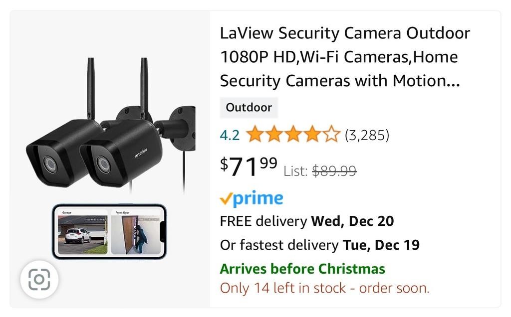1- LaView Security Camera Outdoor