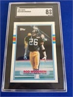 1989 Topps Rod Woodson  SGC 8