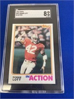 1982 Topps Ronnie Lott  In Action  SGC 8