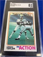1982 Topps Lawrence Taylor  In Action  SGC 8
