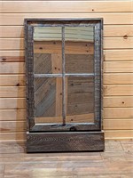 Reclaimed Wood Window Mirror 21.5 x 36 Inches
