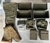 Lot of Military Style First Aid Kits and Gun Sock
