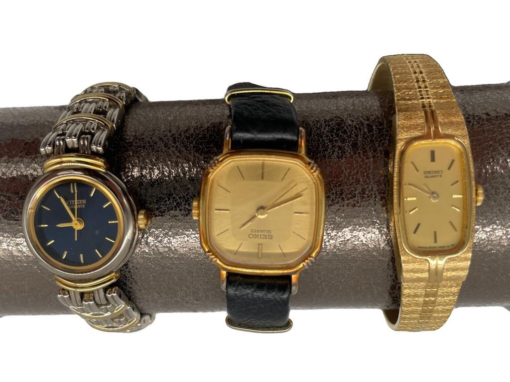 Lot of 3 Vintage Watches (Seiko & Citizen)
