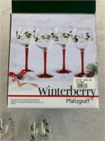 (2) Winterberry Wine Goblets