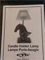 NEW - Horse Head Candle Holder Lamp