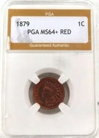 1879 Indian Head Cent PGA MS64+ RED
