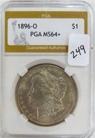 1896 - O Morgan Dollar PGA MS64+