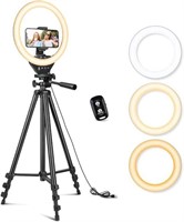 10'' Ring Light with 50'' Tripod Stand LED