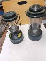 Two Battery Operated Coleman Lanterns