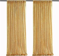 SoarDream Sequin Backdrop Curtains - Gold
