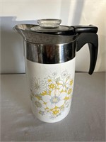 Corning-ware Floral Bouquet 10 Cup Coffee Pot