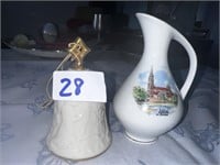 LENOX BELL AND BAVARIAN PITCHER