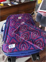 BLUE AND PURPLE LUGGAGE