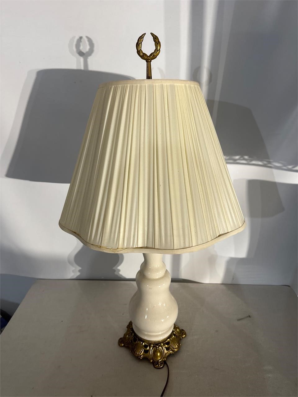 Ivory and Brass Style Table Lamp