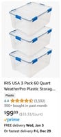 1 - 60 Quart WeatherPro Plastic Storage Box