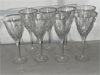 Lot of 8 Princess House Crystal Wine Glasses