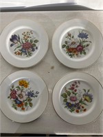Lot of 4 Floral Accent Plates by Andrea