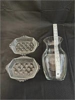 Vase and Glass Serving Trays