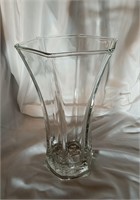 Vintage Hoosier 10" Hexagon Glass Vase 4041