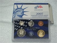 2007 US Proof Set only 1 card 14 coin