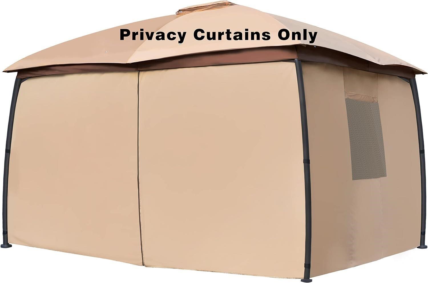 10x12 Gazebo Replacement Privacy Curtain (Khaki)