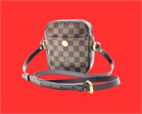 Tiny Louis Vuitton Damier Ebene Rift Shoulder Bag