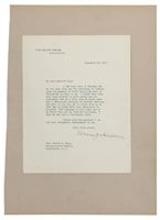 Dec. 10, 1921 Warren G. Harding Signed Letter