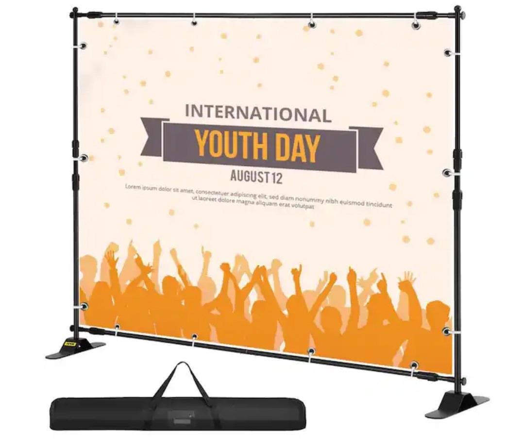 8 ft. x 8 ft. Display Backdrop Portable Stand