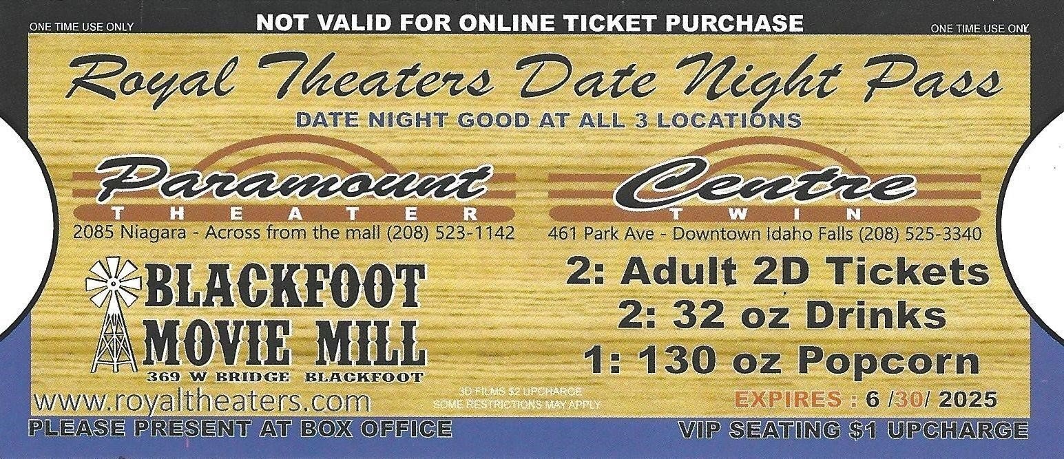 Royal Theaters Date Night Pass