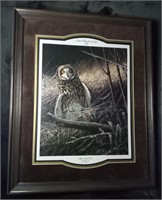 Jon LeBeau Signed Michigan Wildlife Artist Owl