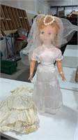 32” Tall Bride doll with movable eyes, arms and