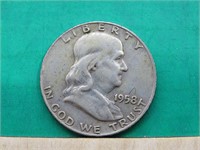 1958-D Franklin Half Dollar 90% Silver