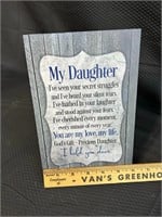 My Daughter - Gifting Plaque