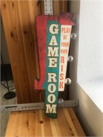 Gameroom sign w/lights