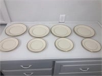 4 Lenox Eternal Dinner plates and 4 salad plates